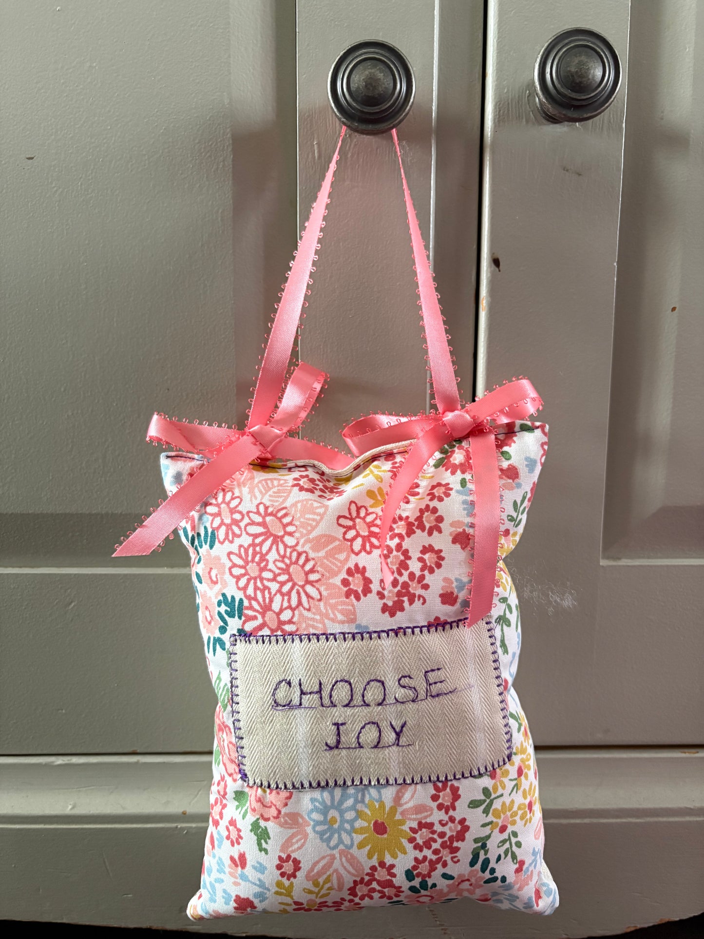 Choose Joy embroidered hanger By Rosie