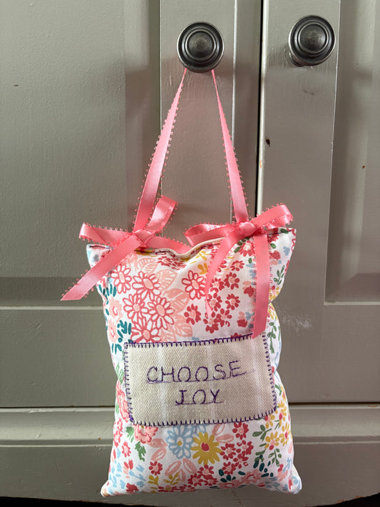 Choose Joy embroidered hanger By Rosie