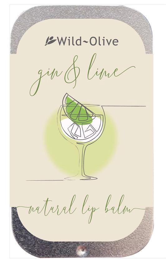 Natural lip balm - gin and lime
