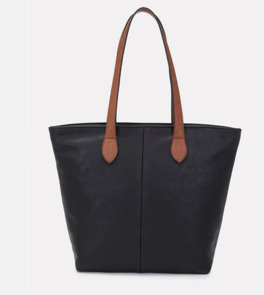 Handbag contrast handle - black