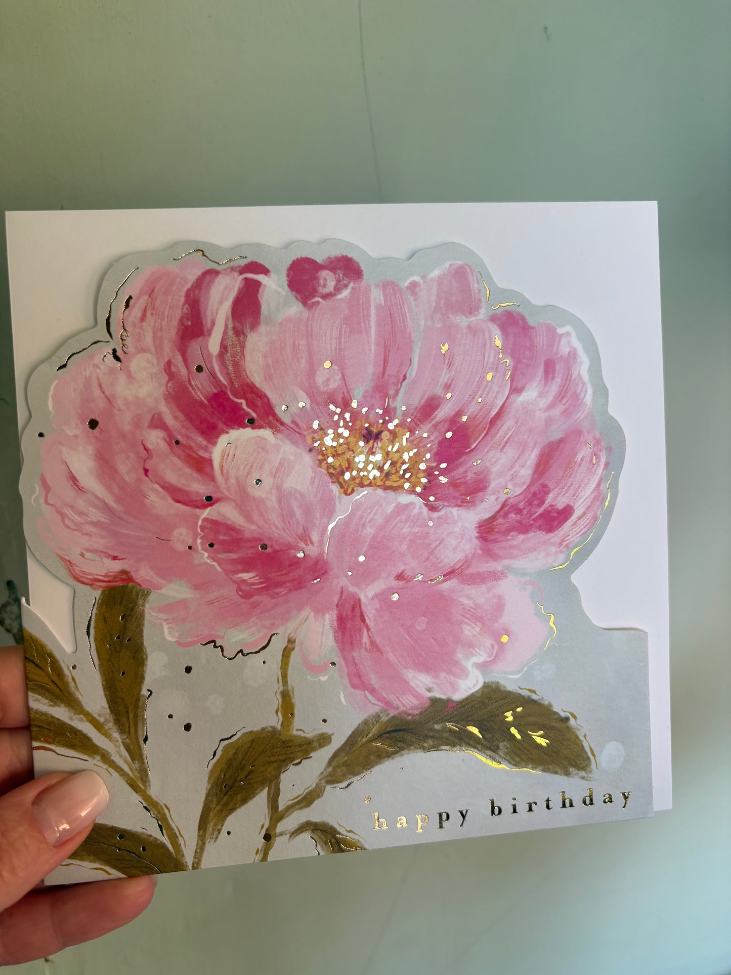 Peony birthday card