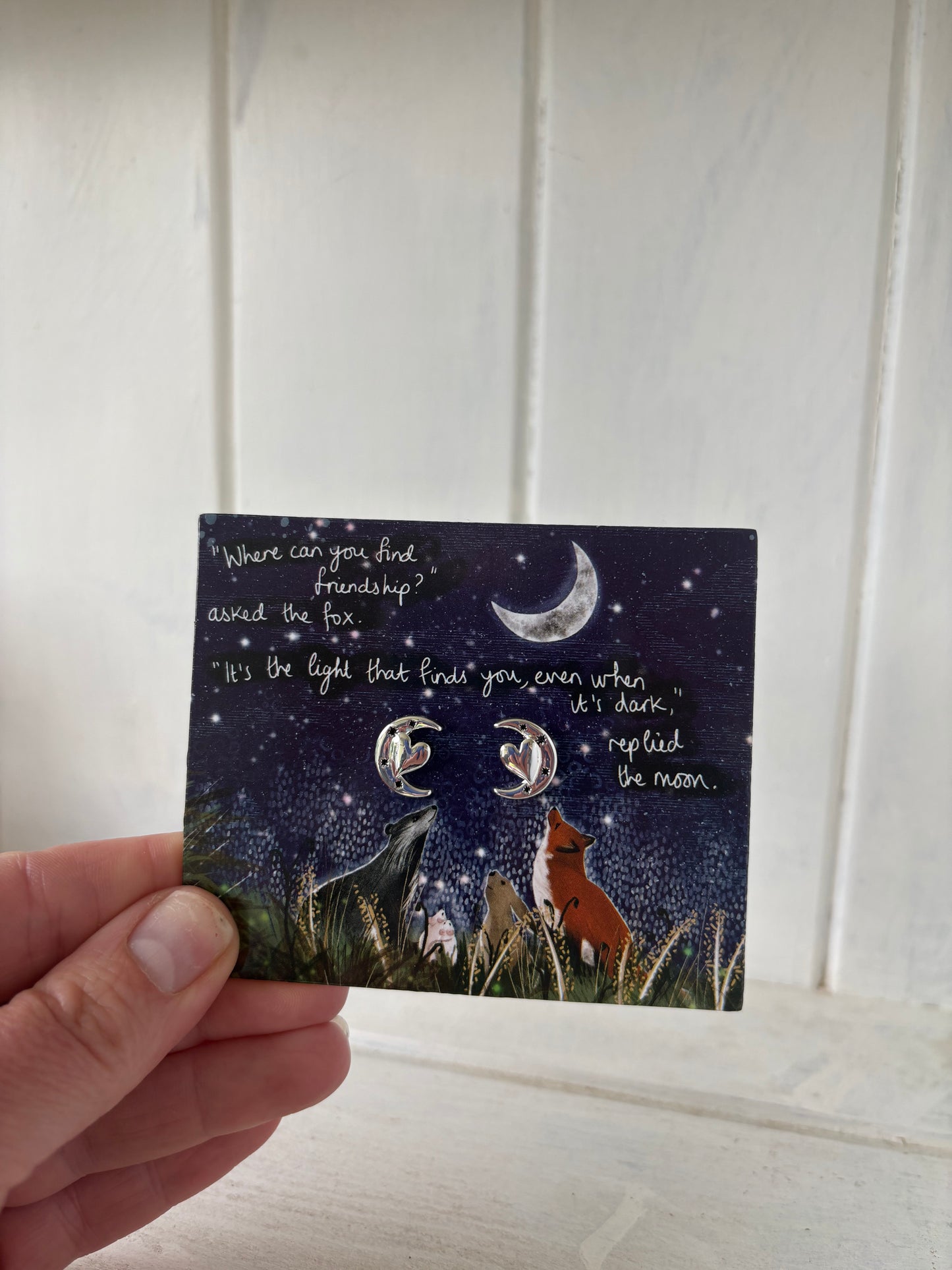 Fox under the moon “friendship”