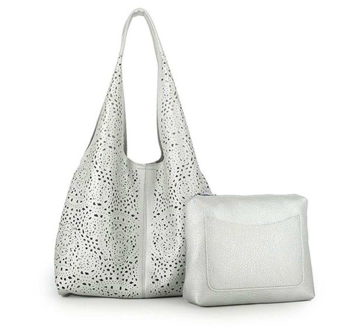 Summer handbag with zipped pouch