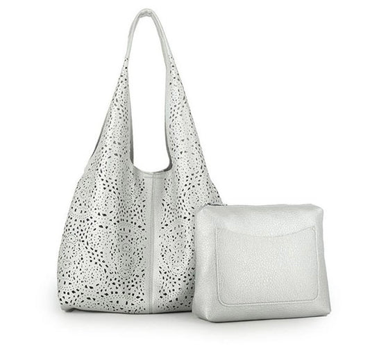 Summer handbag with zipped pouch