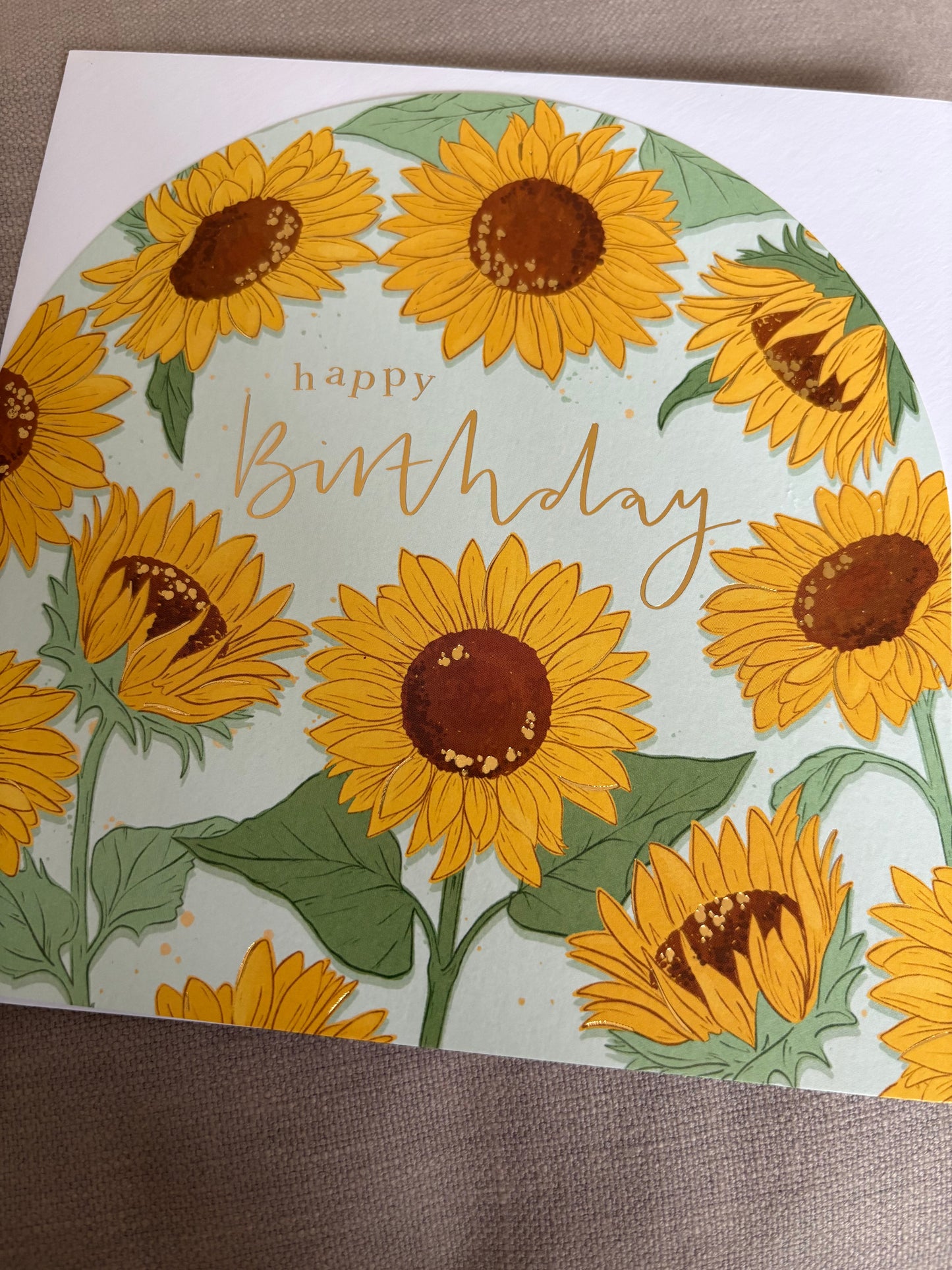 Sunflower happy birthday card