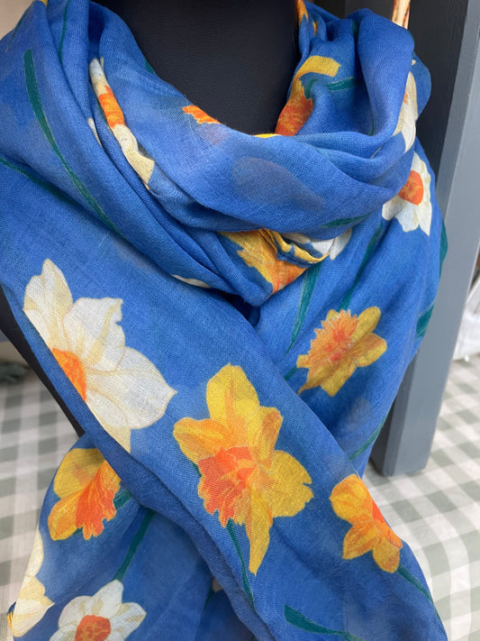 Daffodil scarf - blue