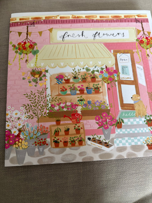 Fresh flowers shop card