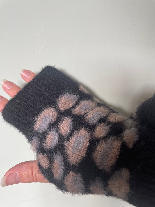 Wrist warmer gloves - black