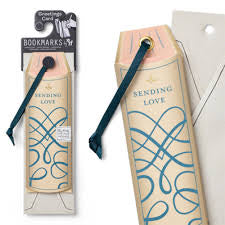 Greetings card bookmark sending love