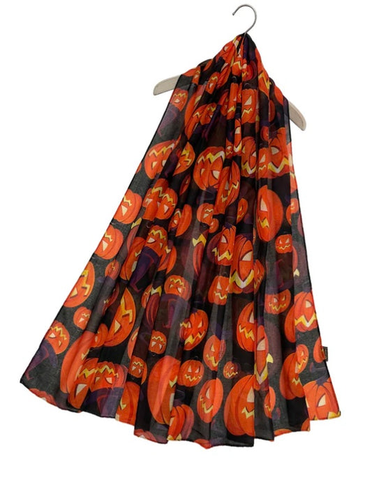 Pumpkin design Halloween scarf