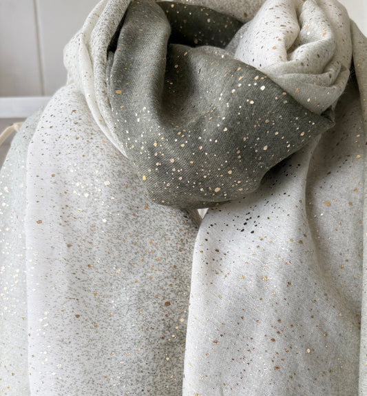 Green sparkle shimmer scarf