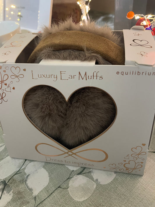 Luxury ear muffs - camel colour