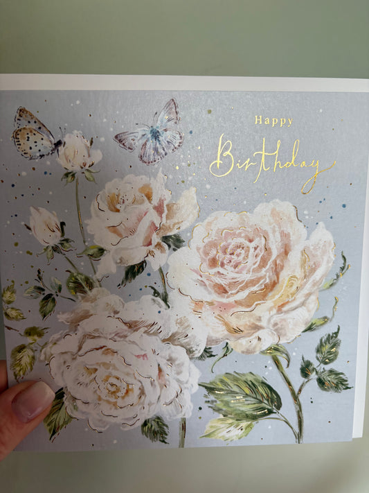 Butterfly rose card