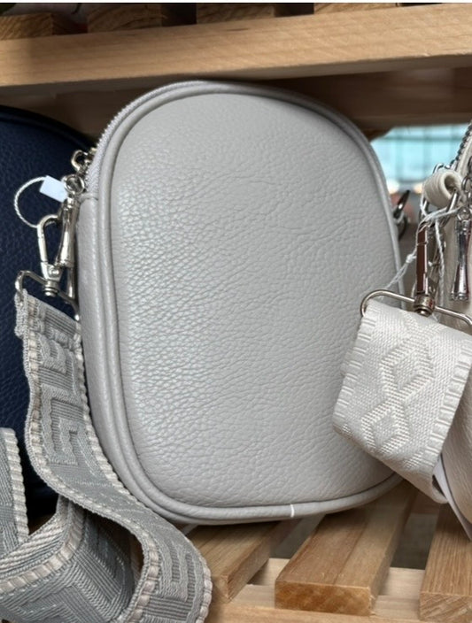 Cross body bag grey adjustable strap