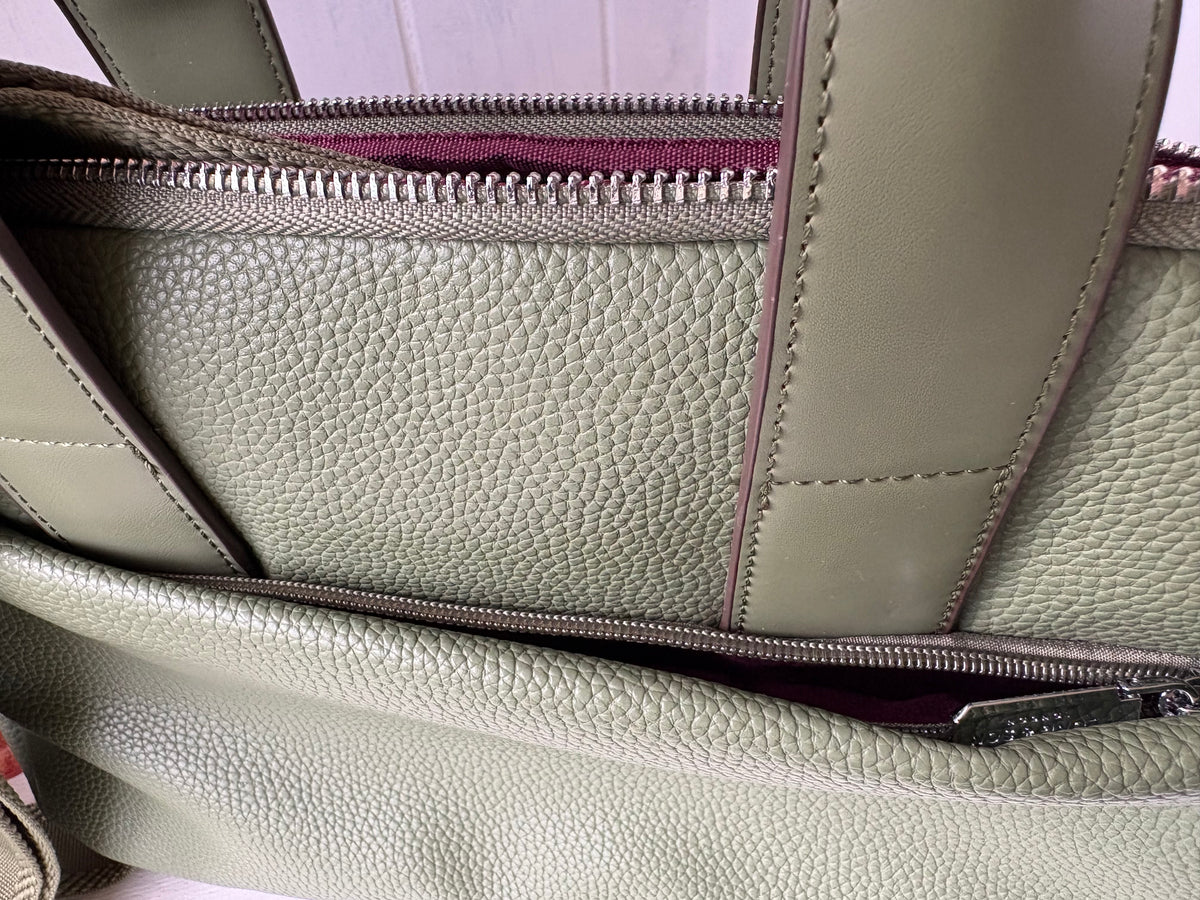 Cross body/ hand held bag - green