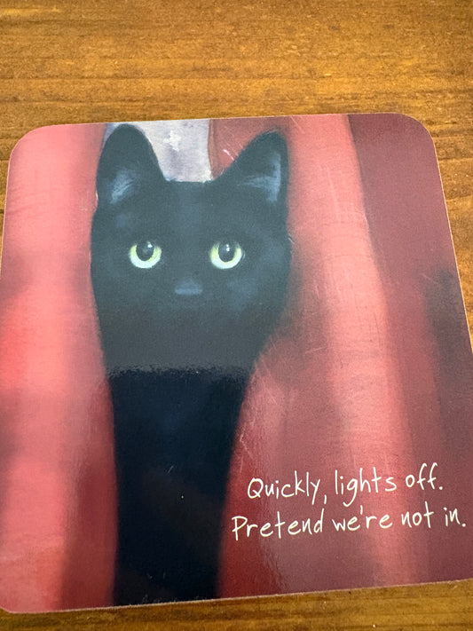 Black cat coaster