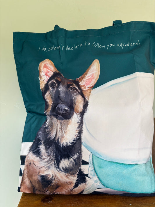 German Shepherd tote bag