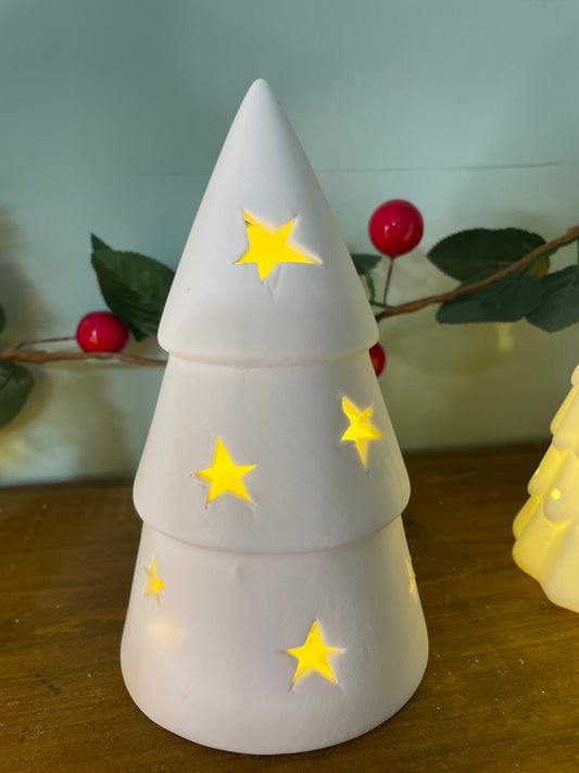 Star ceramic LED christmas tree