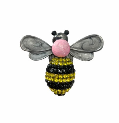 Sparkle magnetic bee brooch