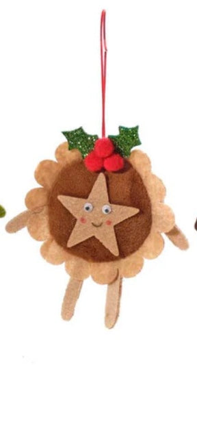 Mince pie hanging christmas decoration