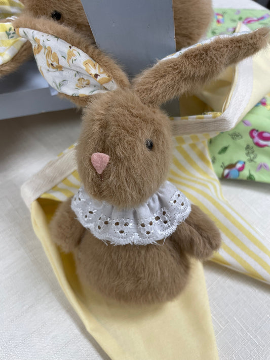 Handmade bunny white lace