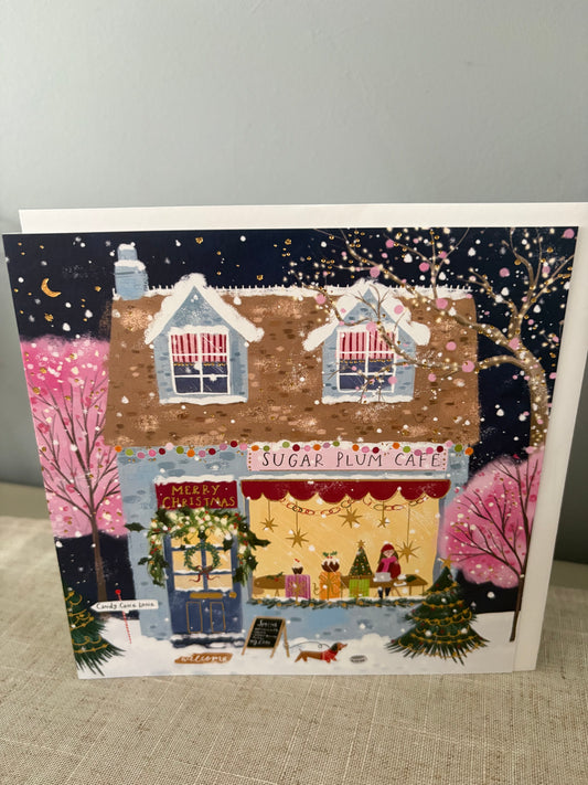 Sugar plum shop festive card