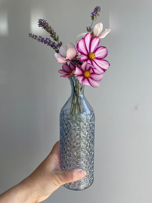 Glass vase -blue