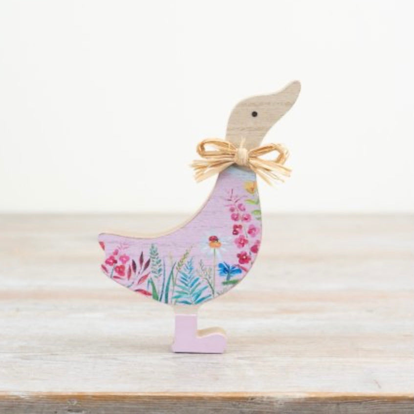 Springtime wood duck - cottage garden