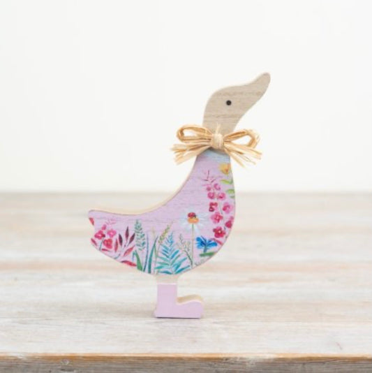 Springtime wood duck - cottage garden