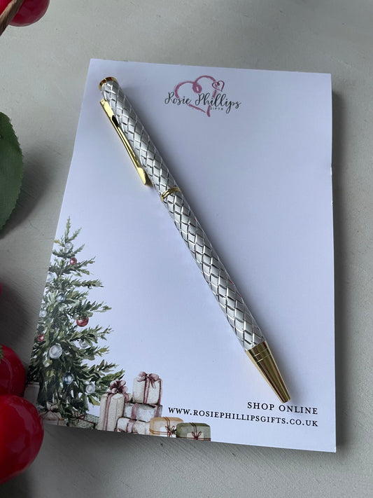 Rosie Notepad and pen - Christmas tree