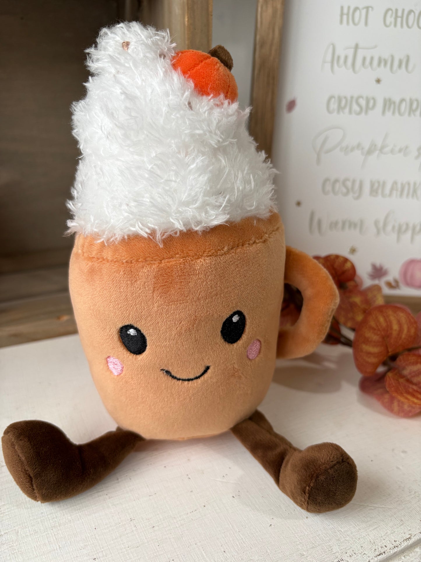 Pumpkin spiced latte plushie