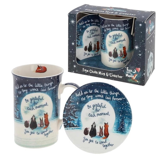 Mug and coaster set - Stacey McNeill Artwork - Ceramic mug for hot & cold drinks - animal family