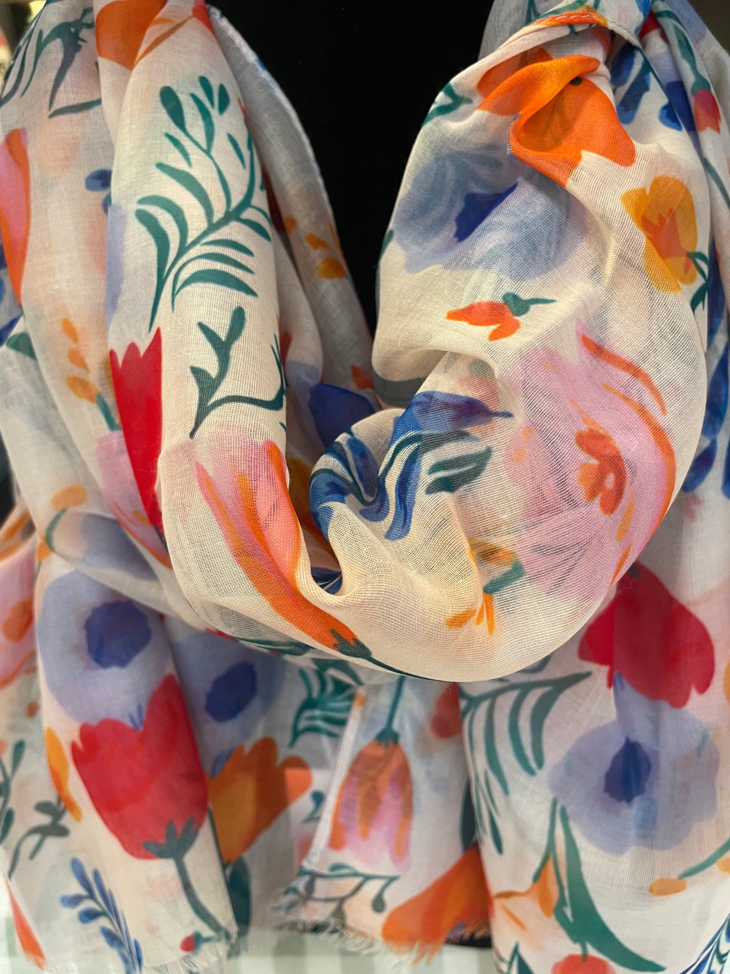 Spring bouquet design scarf