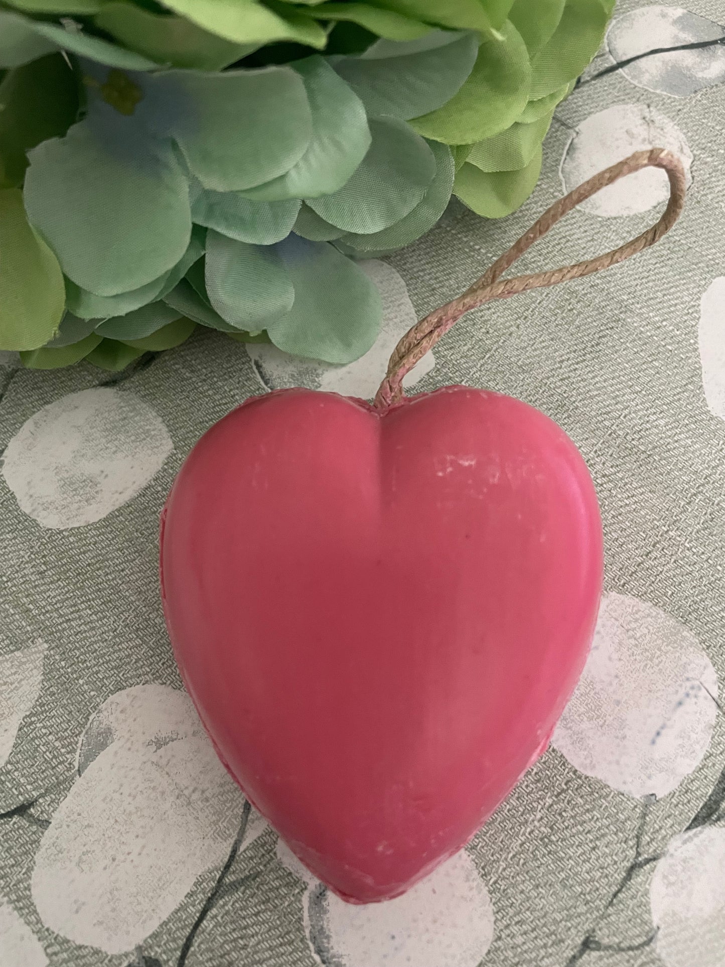 Natural french soap - heart red