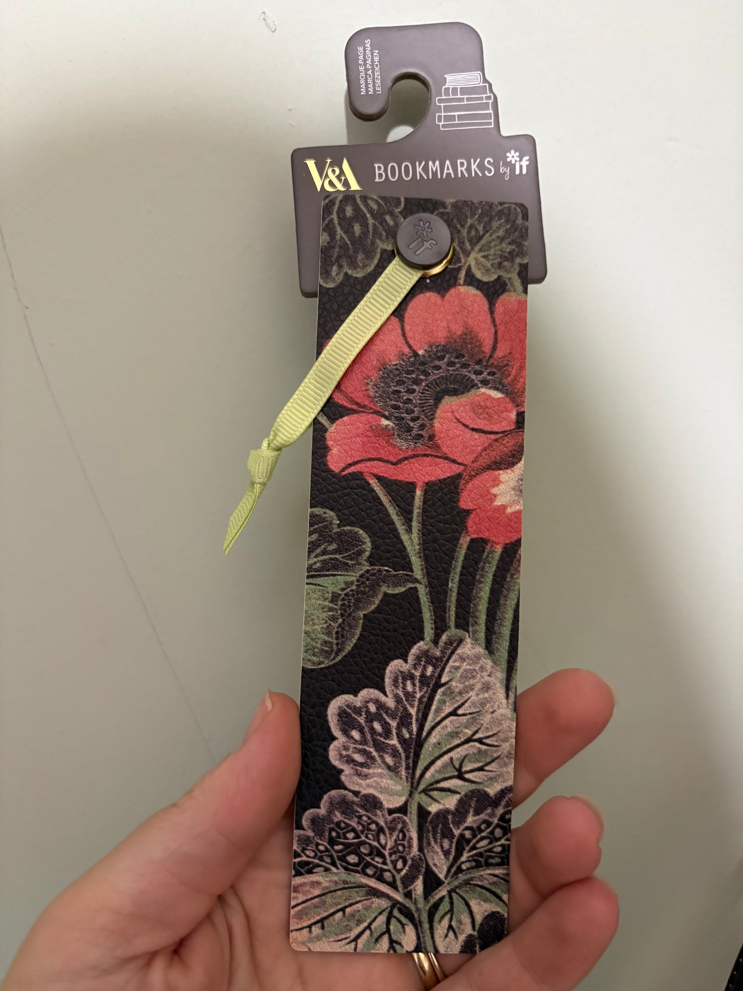 Poppy V & A bookmark
