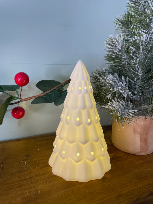 Ceramic christmas LED tree medium
