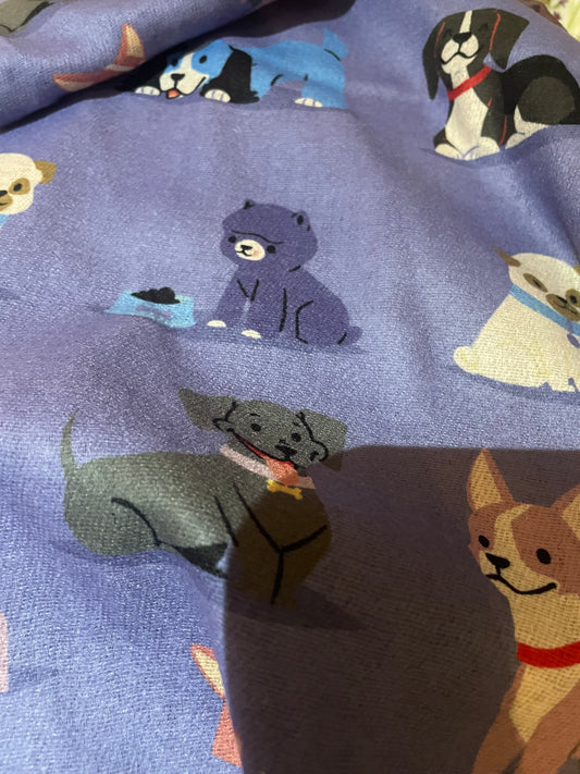 Dog design scarf - purple