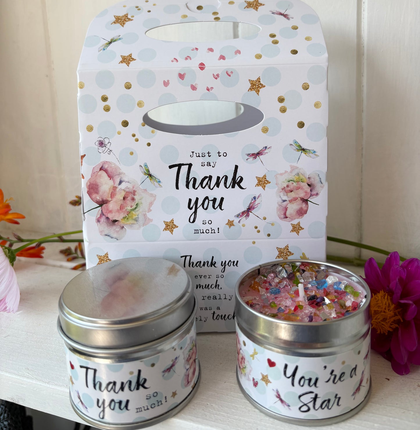 Candle duo gift set thank you