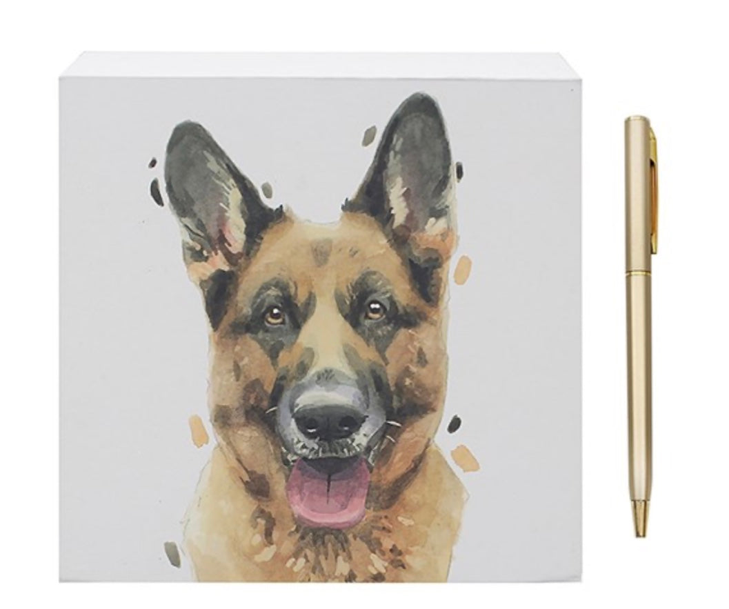 German Shepherd memo block