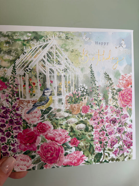 Garden lover greenhouse card