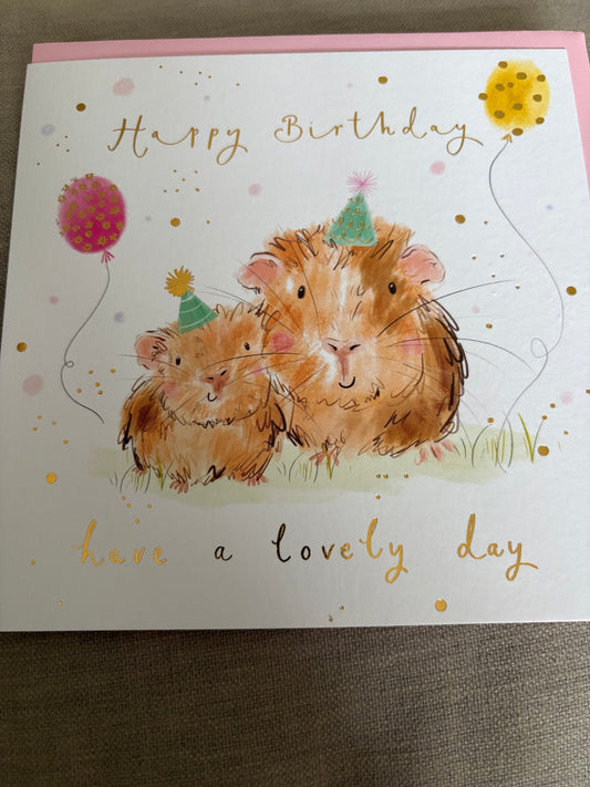 Guinea pig birthday card