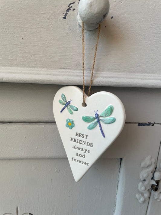 Best Friends Ceramic Heart