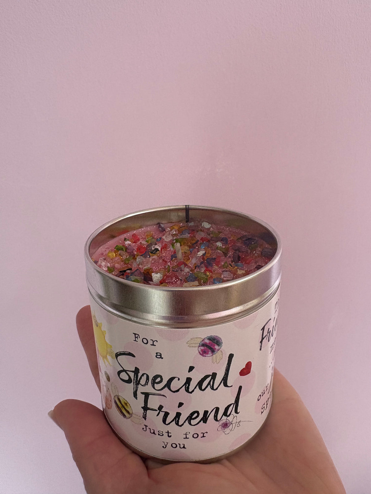 Special friend candle up to 50 hours burning classic cotton fragrance