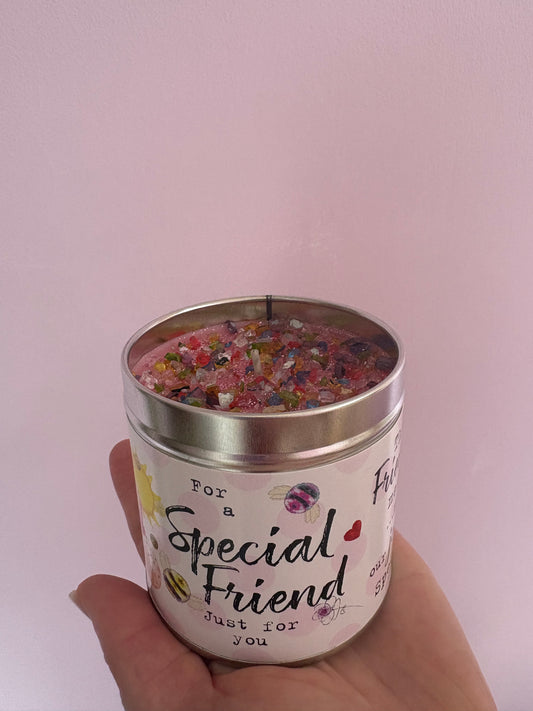 Special friend candle up to 50 hours burning classic cotton fragrance