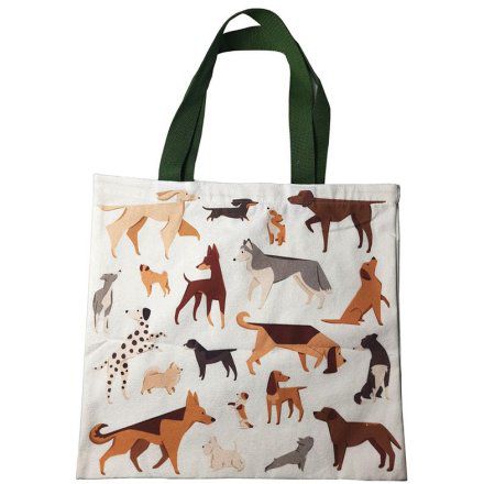 Barking Dog Design Cotton Bag