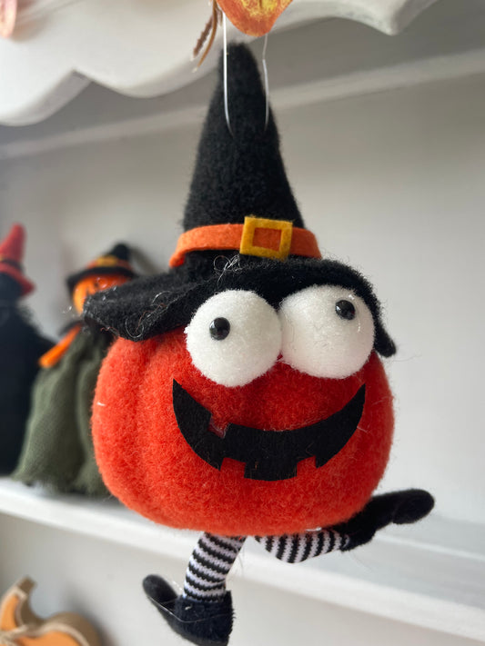 Pumpkin with hanging decoration black hat - Autumn collection