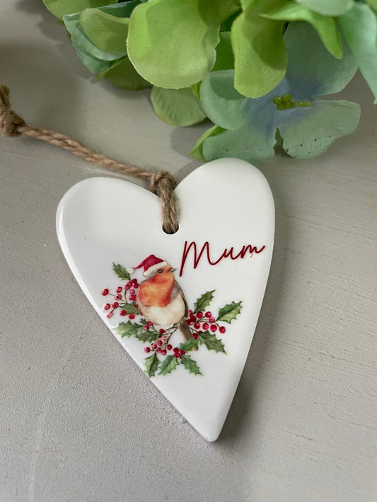 Robin heart - mum