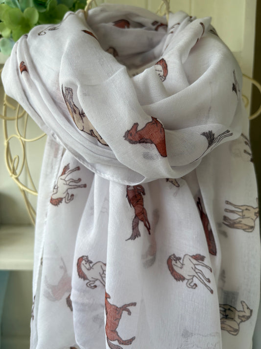 Horse design scarf