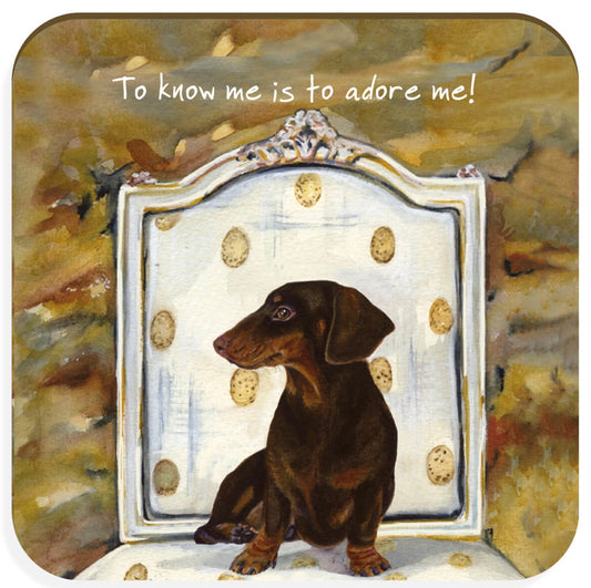 Sausage dog coaster