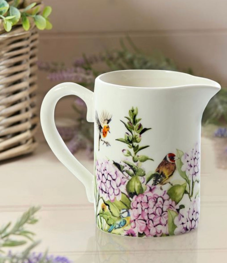 Ceramic Floral Bird Jug
